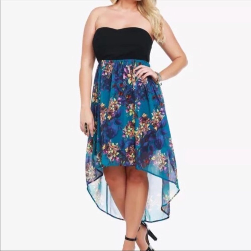 Torrid floral hi-low dress sz12 make an offer!